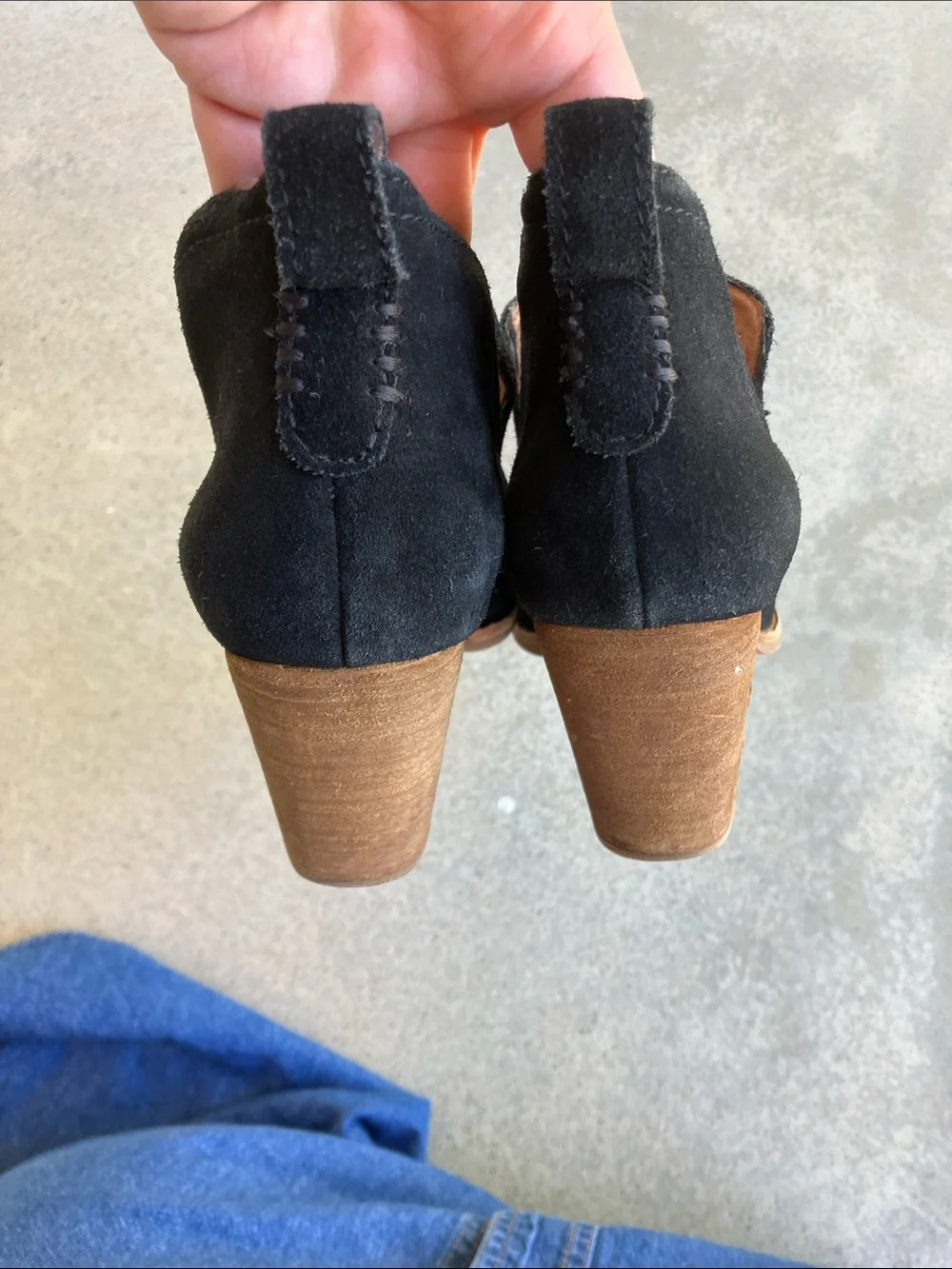Jeffrey Campbell Black Suede Leather Booties, 9